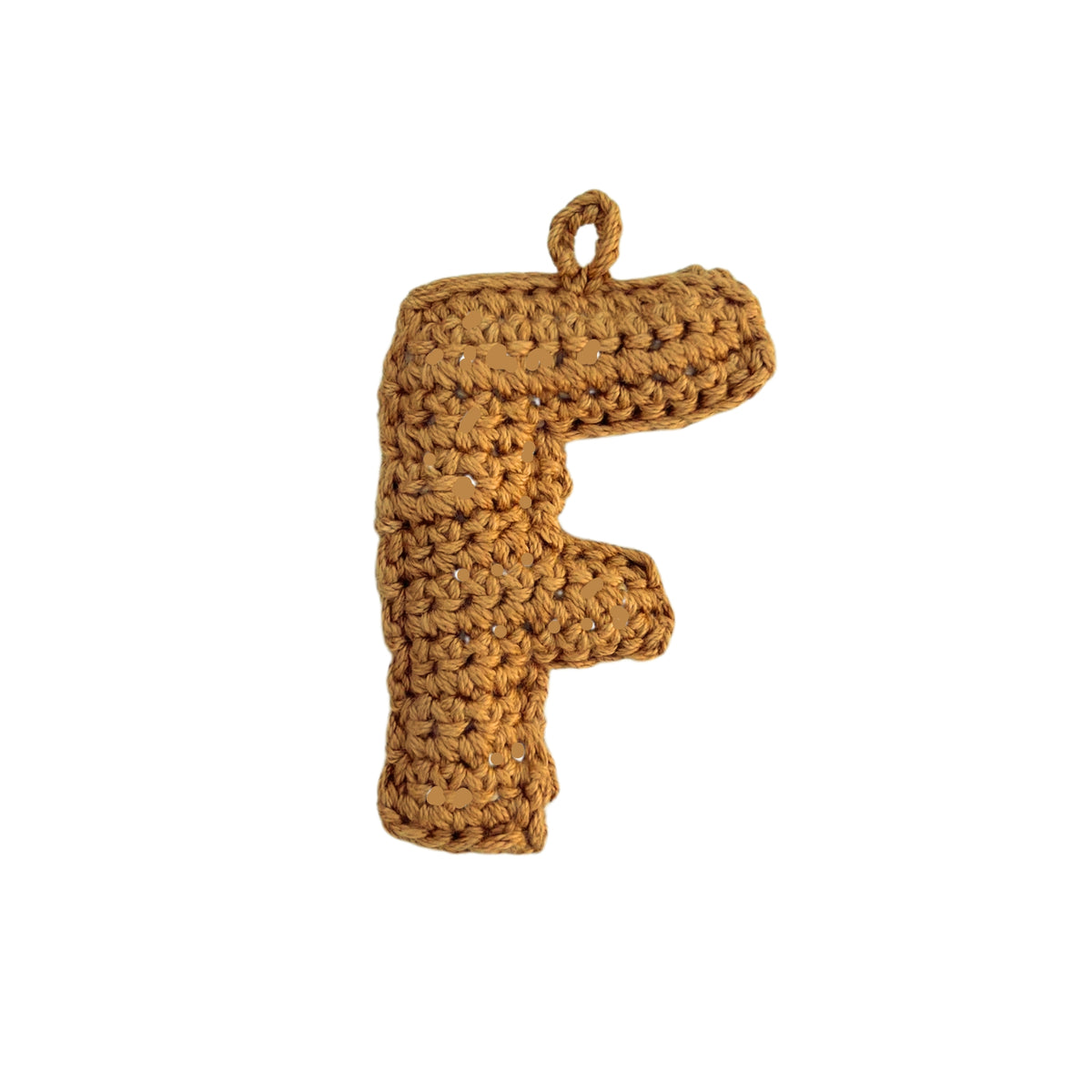 Crochet Alphabets Letters in Mustard | Handmade