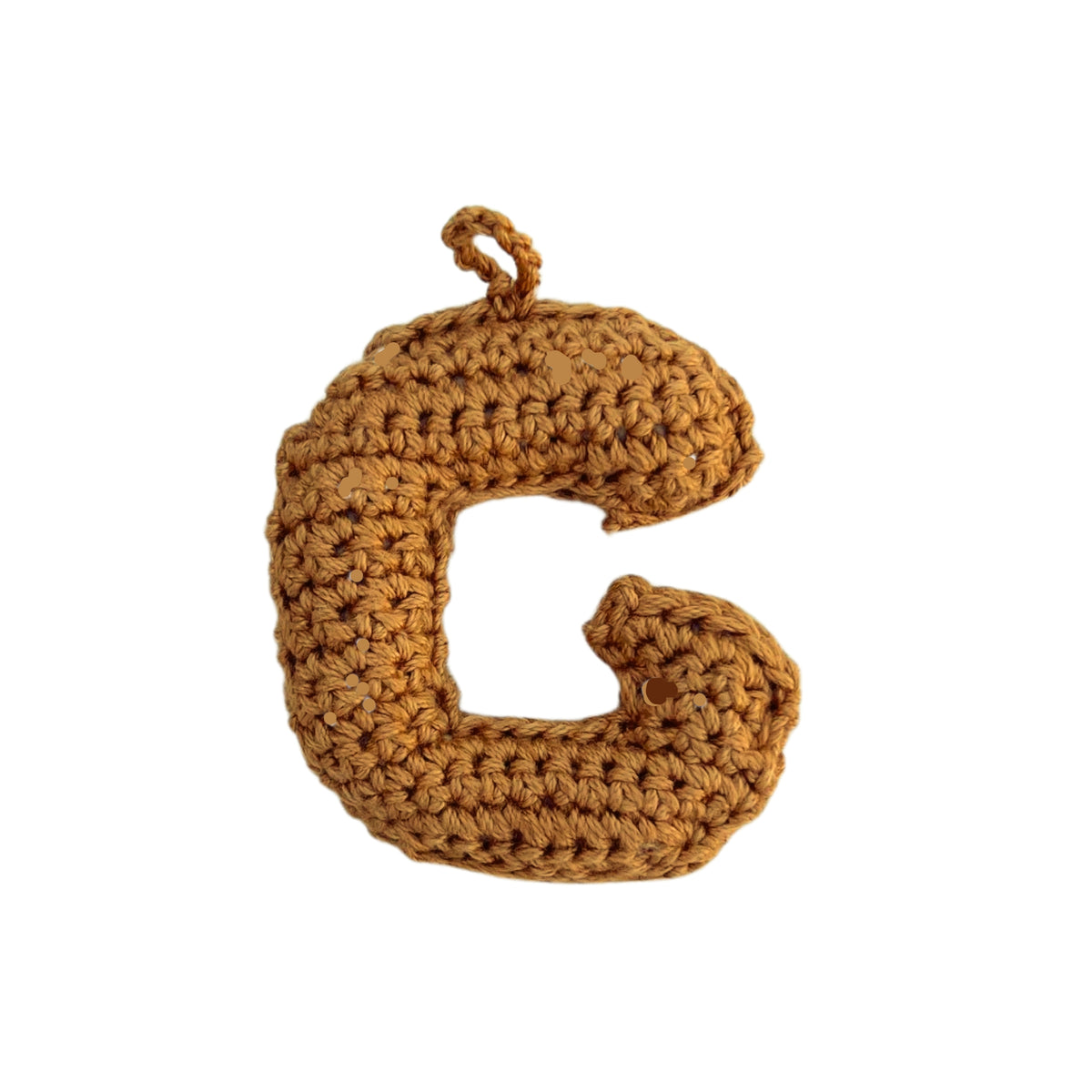 Crochet Alphabets Letters in Mustard | Handmade