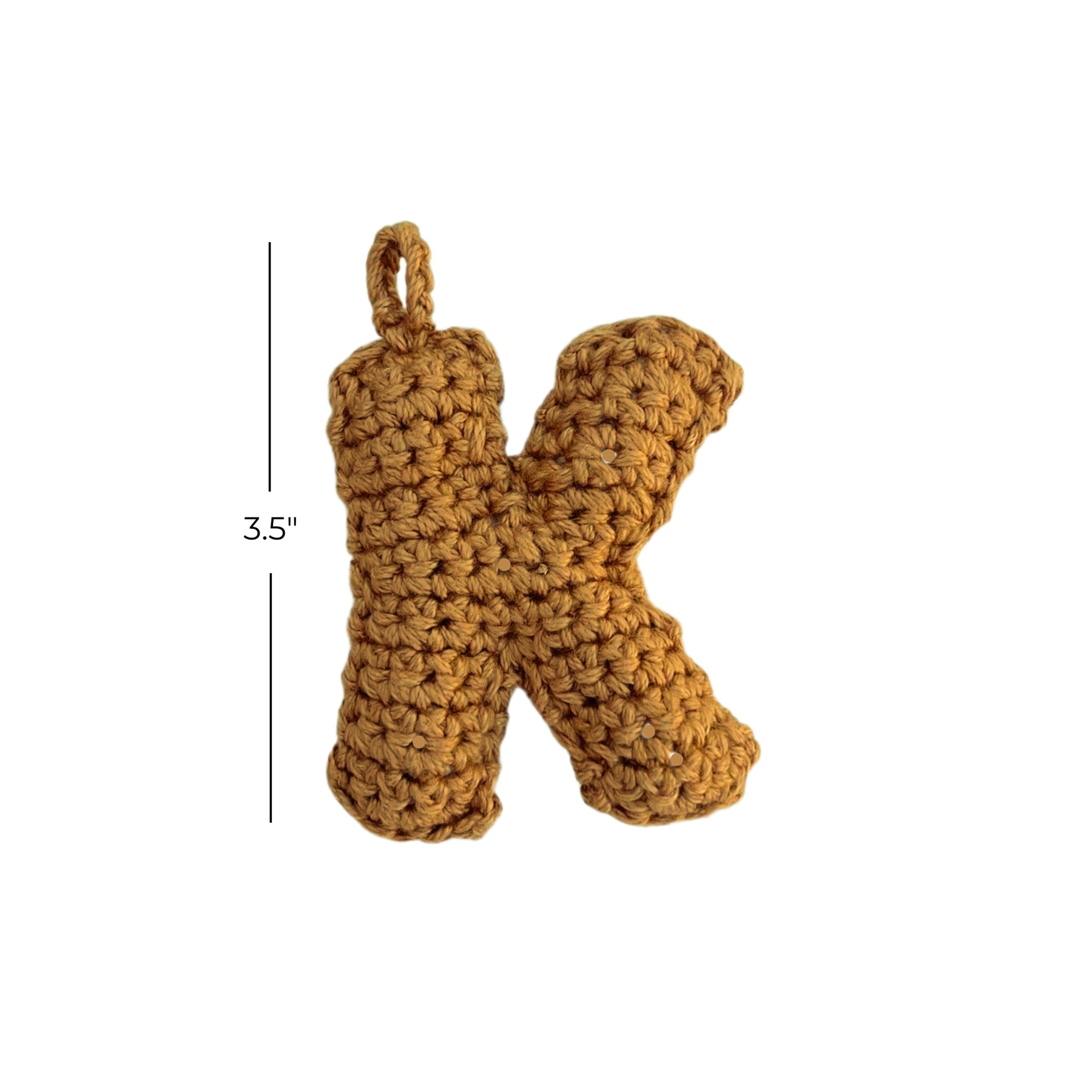Crochet Alphabets Letters in Mustard | Handmade