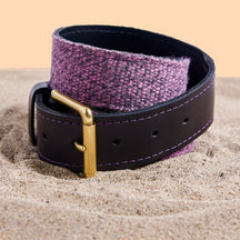 Woven Leather Belt | Purple