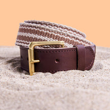 Woven Leather Belt | Brown
