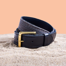 Woven Leather Belt | Purple
