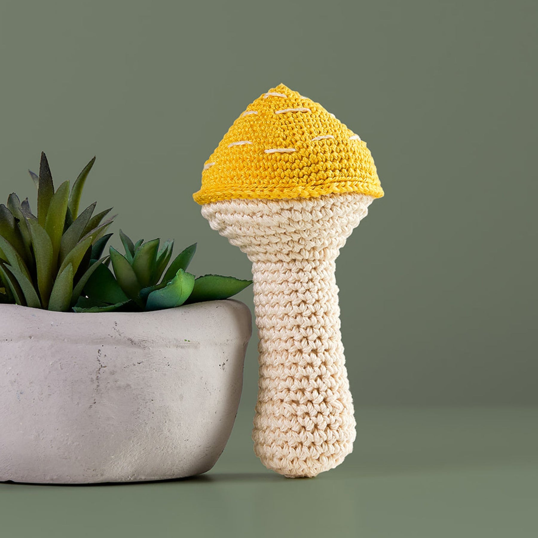 Mushroom Crochet Baby Toy - Set of 3