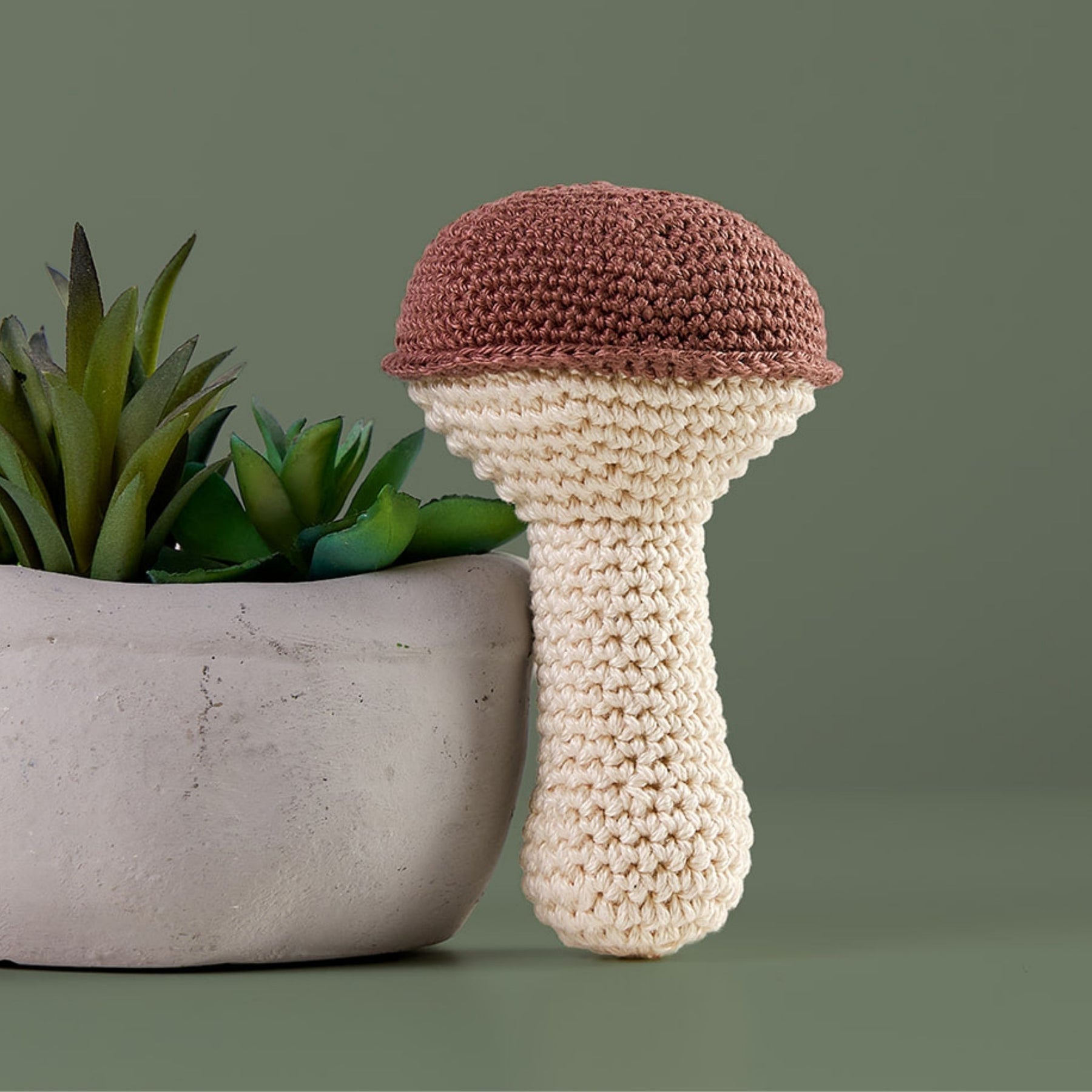 Mushroom Crochet Baby Toy - Set of 3
