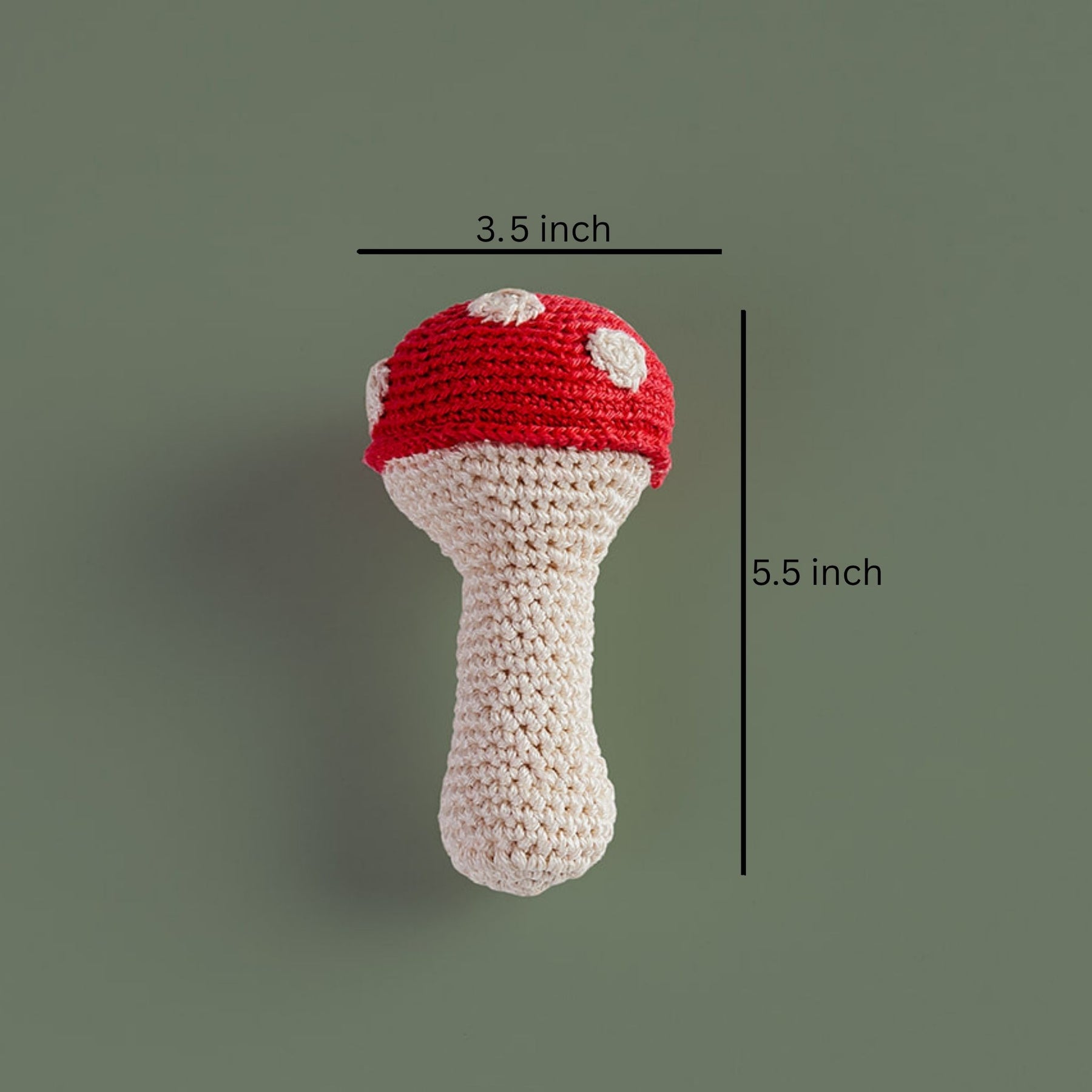 Mushroom Crochet Baby Toy - Set of 3