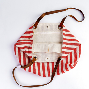 Woven Tote Bag | Red