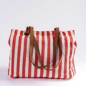 Woven Tote Bag | Red