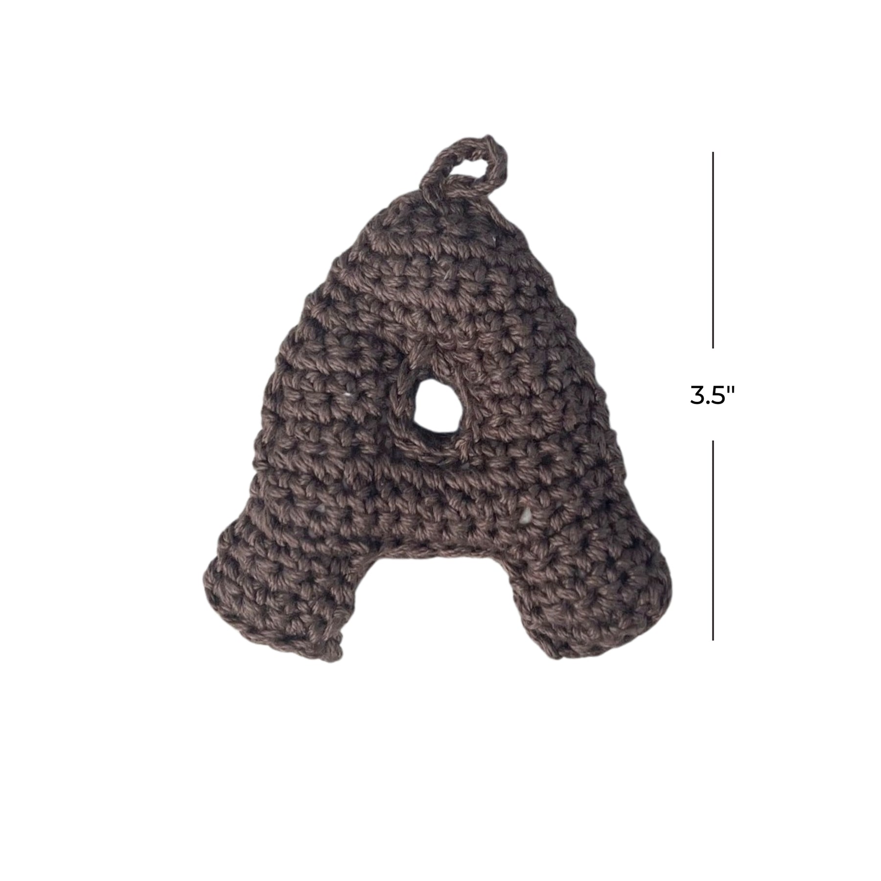 Crochet Alphabets Letters in Brown | Handmade