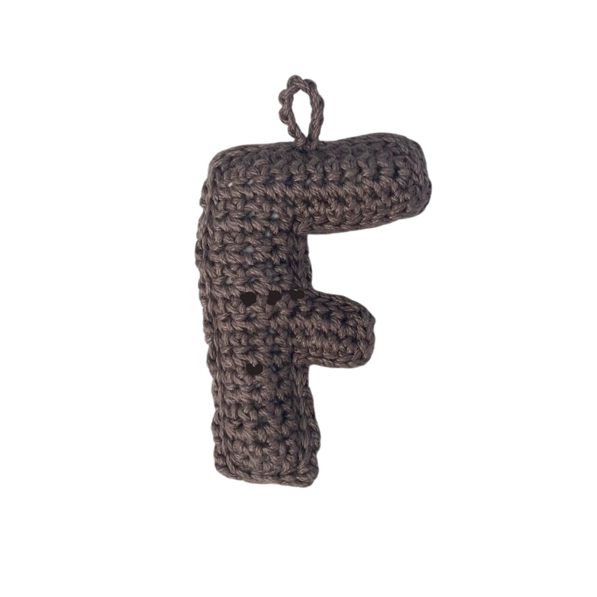 Crochet Alphabets Letters in Brown | Handmade