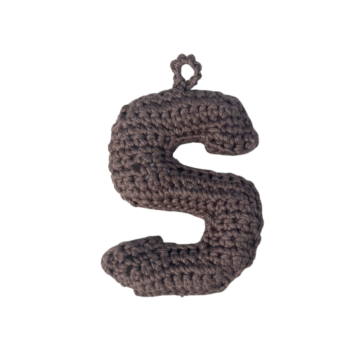 Crochet Alphabets Letters in Brown | Handmade