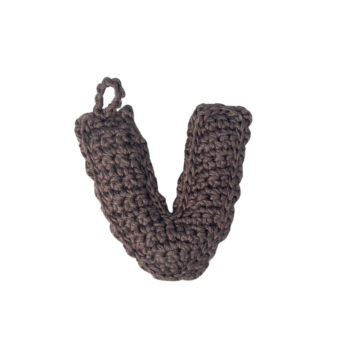 Crochet Alphabets Letters in Brown | Handmade