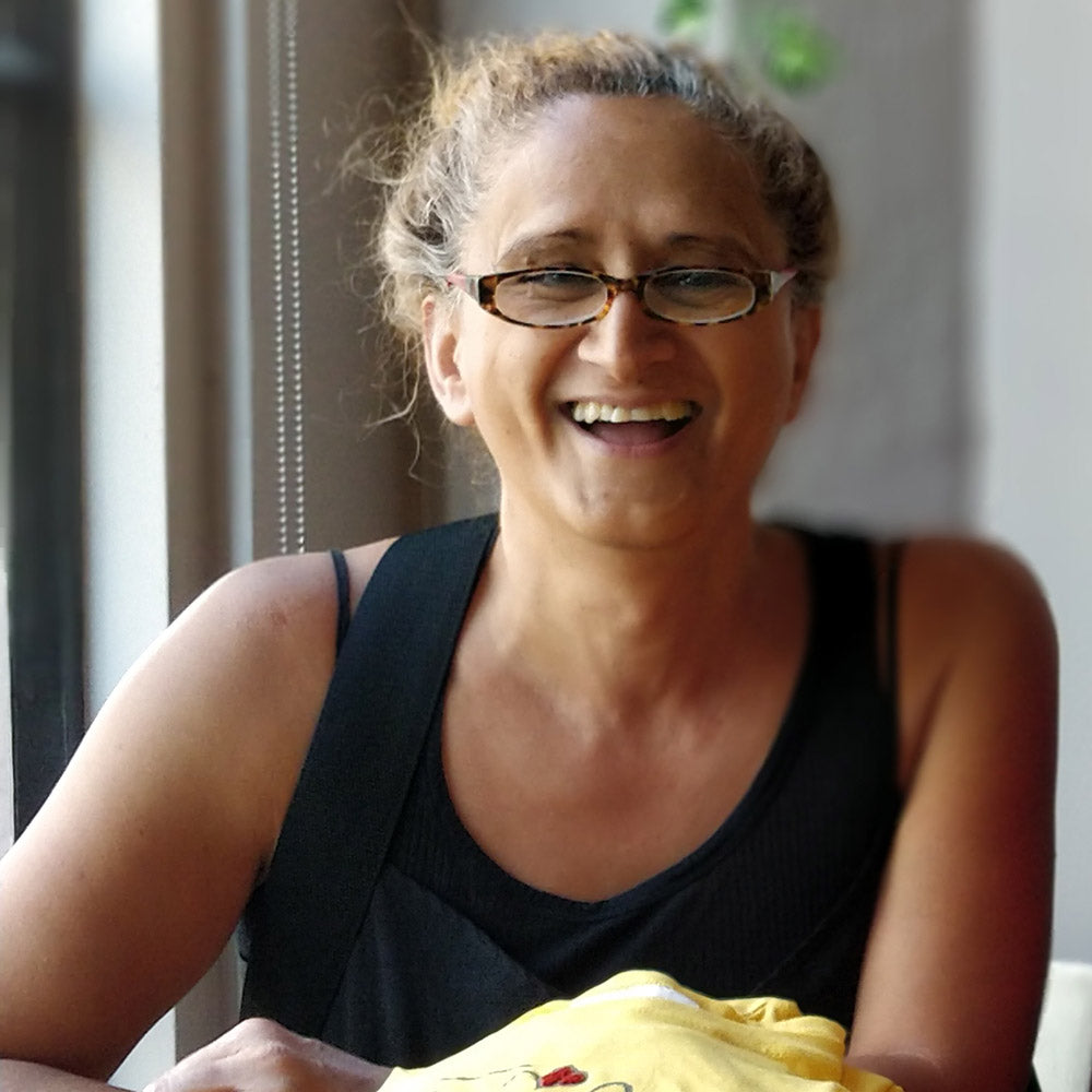 Neococo team. Downtown Womens Center in Los Angeles. PURCHASE OF NEOCOCO HAND EMBROIDERED APPAREL SUPPORTS REFUGEE WOMEN THROUGH EQUITABLE JOB OPPORTUNITIES.