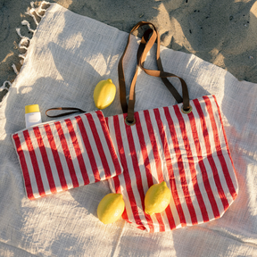 Woven Tote Bag | Red