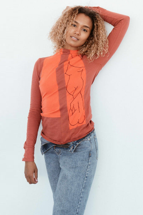 front view of Leah Long Sleeve