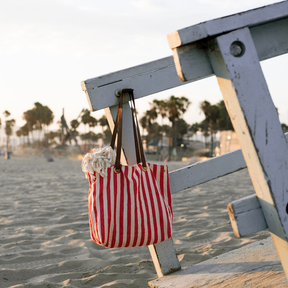 Woven Tote Bag | Red