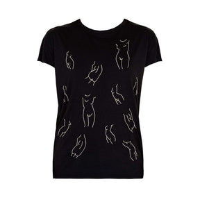 fast fashion Individuali Tee in Black