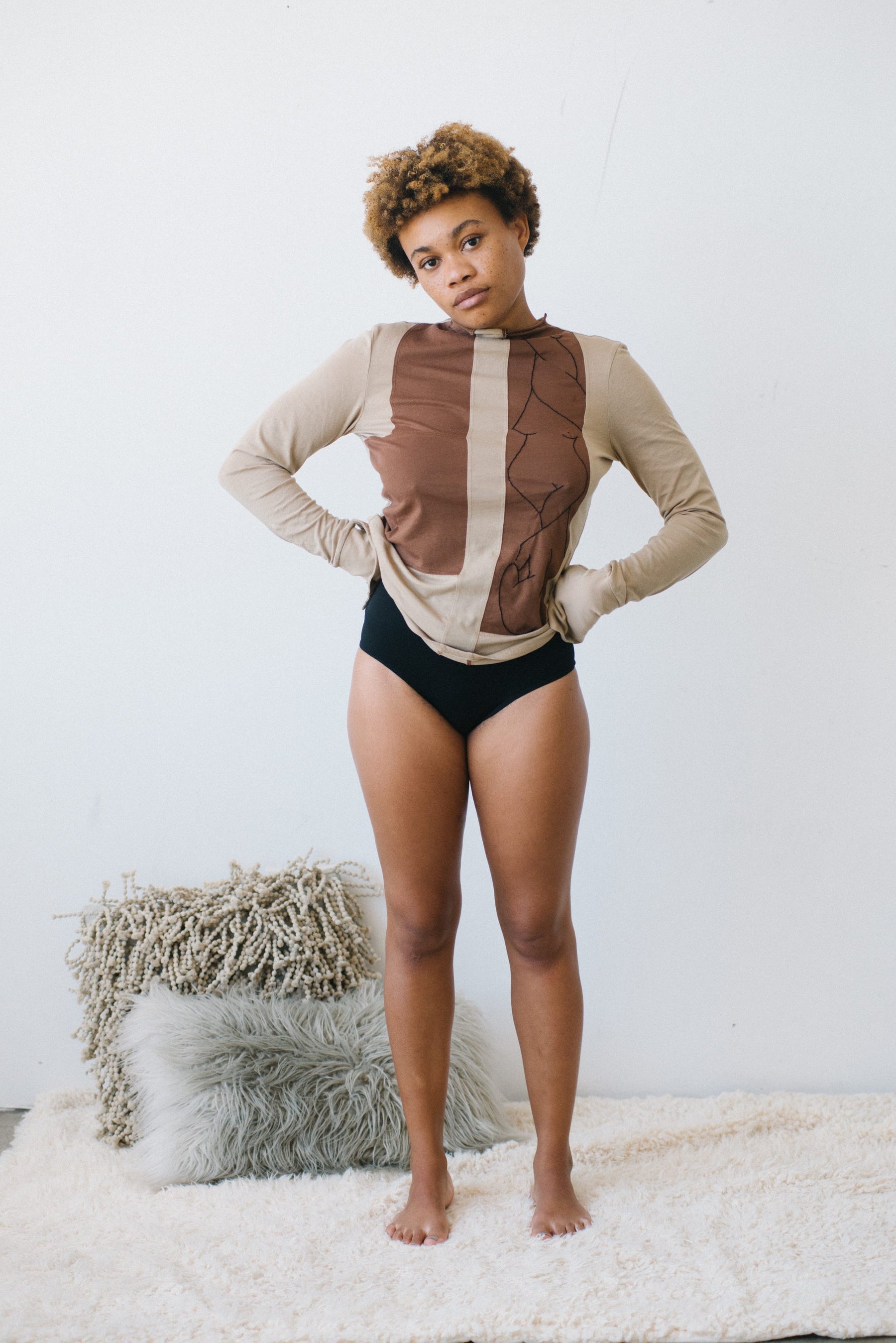 model wearing Leah Long Sleeve