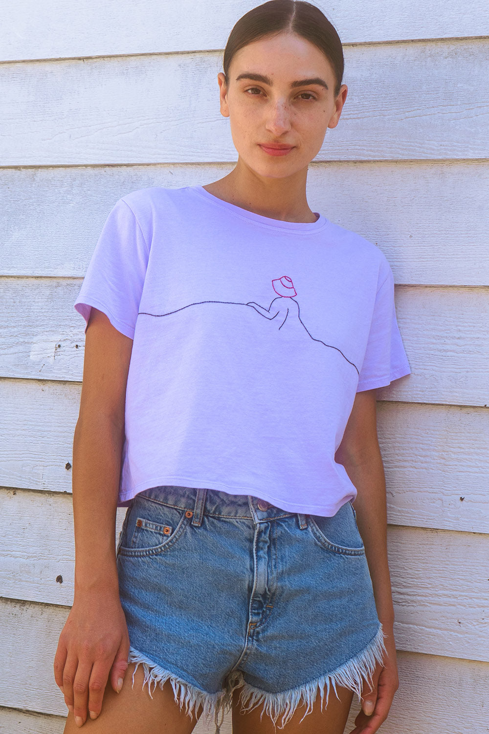 Mila Crop Top in Lilac