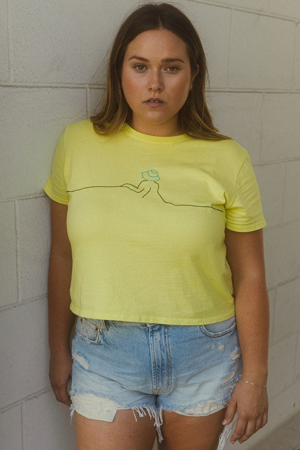 Mila Crop Top in Electric Yellow 