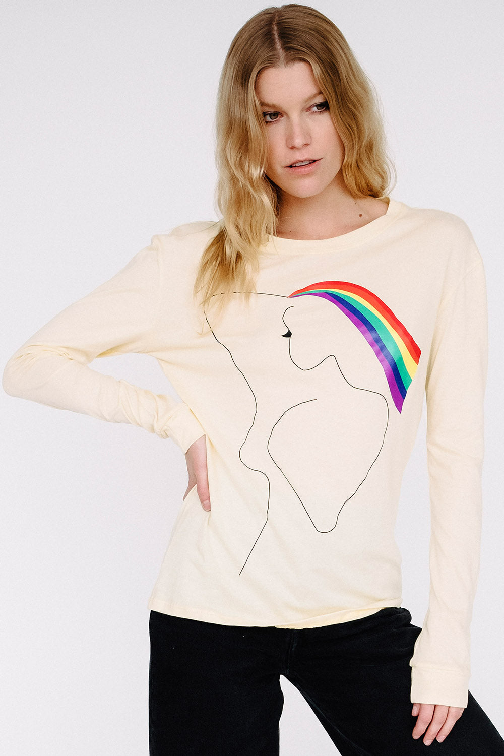 Pride Long Sleeve T-shirt in Lemon