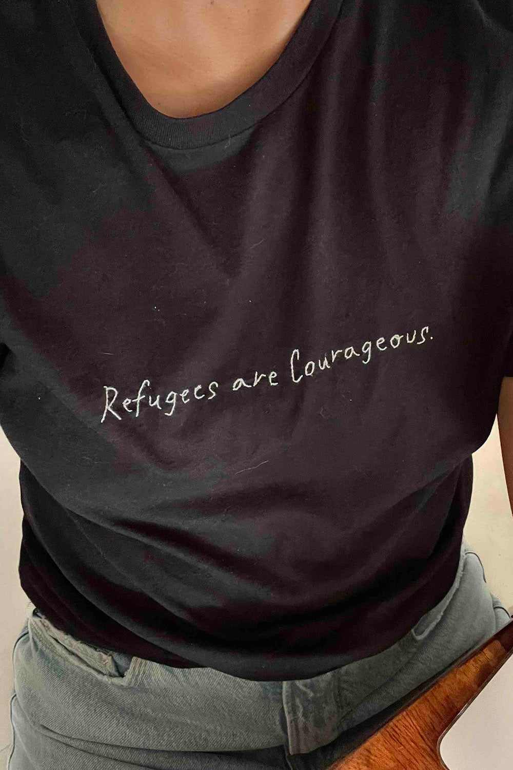 Custom Phrase T-shirt in Black